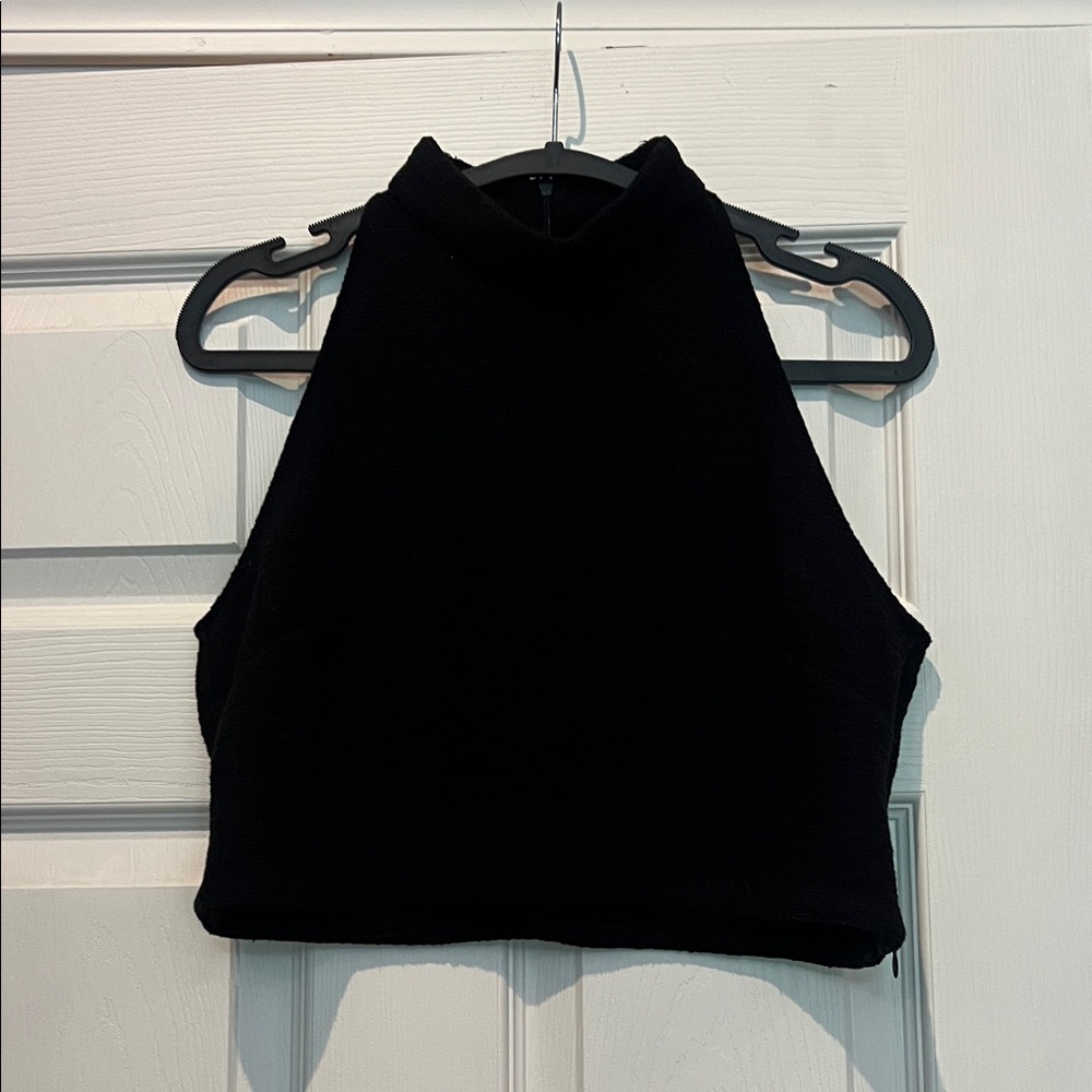 Black Sleeveless Zara Crop Top
